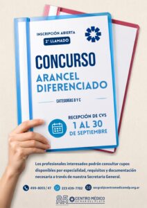 2do LLAMADO A CONCURSO: ARANCEL DIFERENCIADO